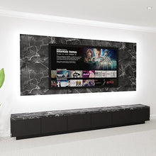 Load image into Gallery viewer, Miami Media Wall - TV Feature Panel &amp; Floor Mounted Units With LED Lights Combo 3
