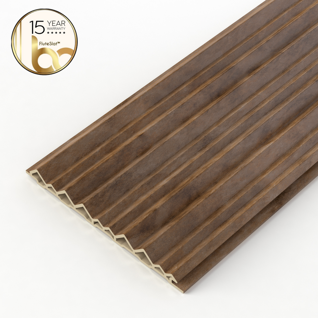 FluteSlat Milan Copper Stone Wall Panel - 51003