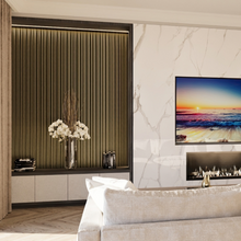 Load image into Gallery viewer, FluteSlat Milan Grey Steel Wall Panel - 704
