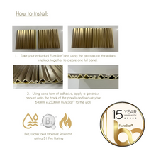 Load image into Gallery viewer, FluteSlat Milan Copper Stone Wall Panel - 51003
