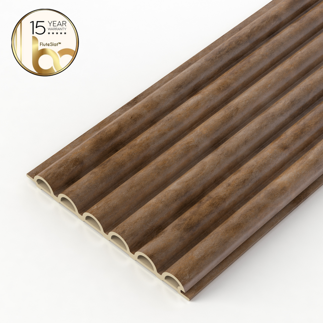 FluteSlat Paris Copper Stone Wall Panel - 51003