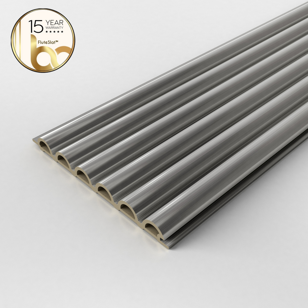 FluteSlat Paris Grey Steel Wall Panel - 704